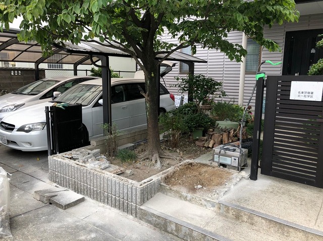 外門の解体後